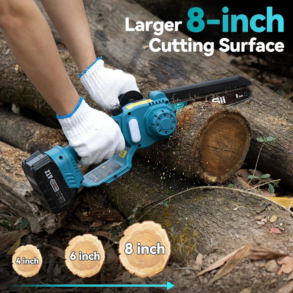 2 in 1 Cordless Pole Saw & Mini Chainsaw (8 inch)